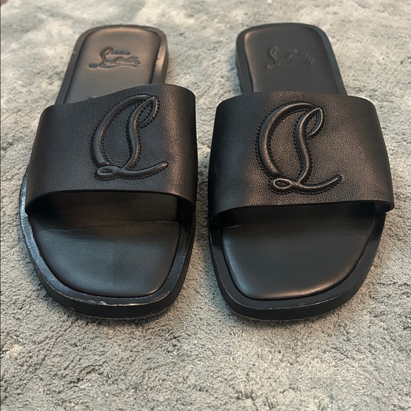 Christian Louboutin Black Slides - Picture 2 of 5